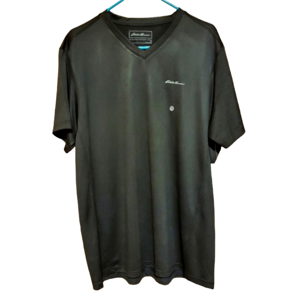 Eddie Bauer V Neck Polyester Shirt Sz L NWT